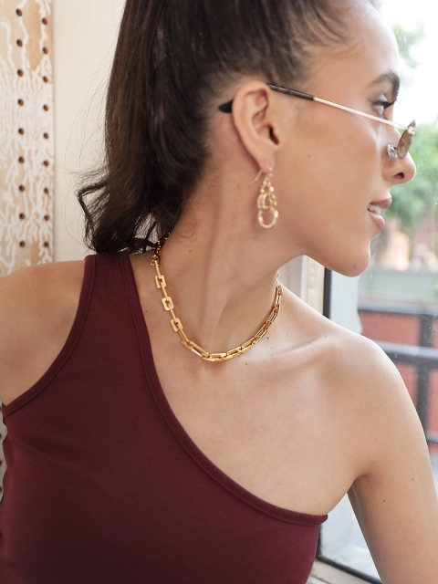 

MANGO Women Gold-Toned Bruno Flat Link Chain