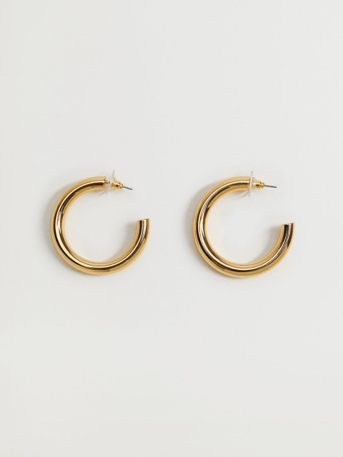 

MANGO Gold-Toned Circular Half Hoop Earrings