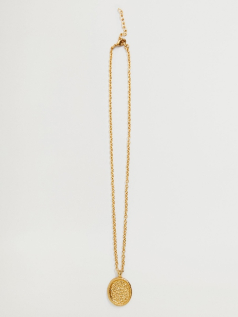 

MANGO 24K Gold-Plated Hammered Effect Minimal Necklace