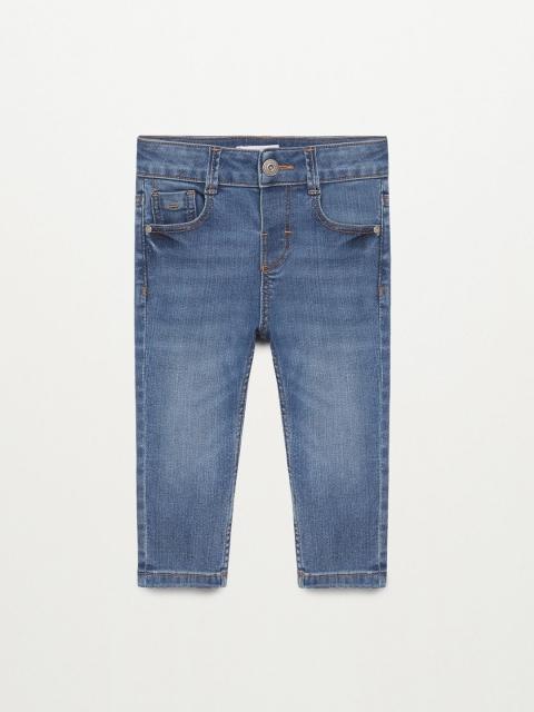 

Mango Kids Boys Blue Washed Regular Fit Mid-Rise Clean Look Jeans