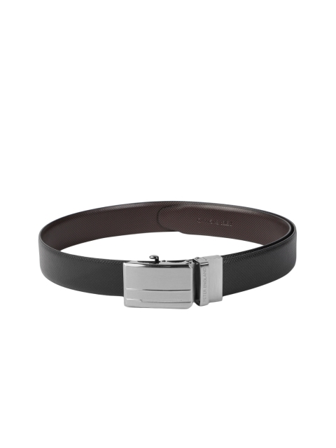 

Peter England Men Black & Brown Reversible Textured Belt