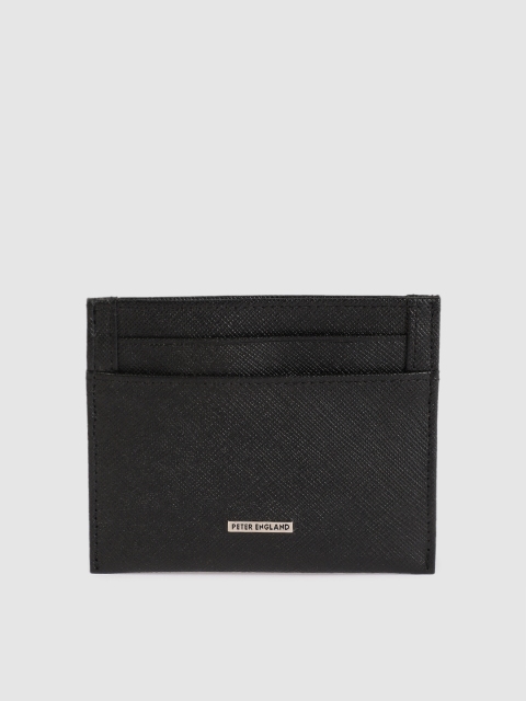 

Peter England Men Black Solid Card Holder