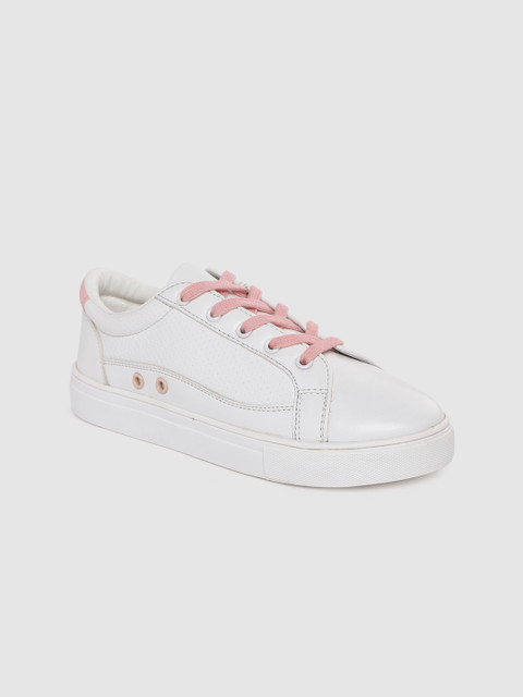 

DressBerry Women White Perforated Sneakers