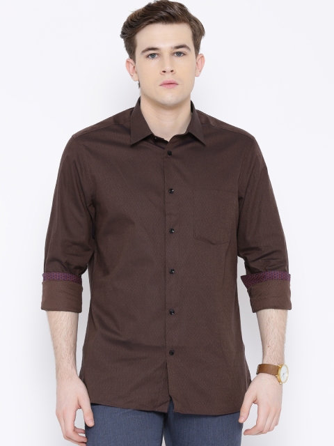 

Blackberrys Brown Patterned Slim Casual Shirt