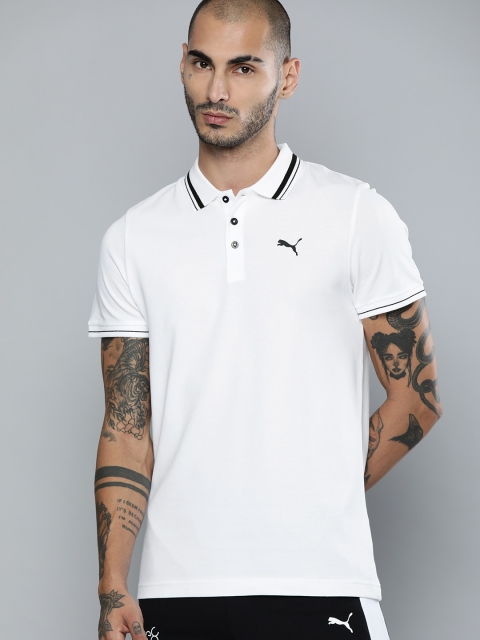 

one8 x PUMA Men White Printed Polo Collar T-shirt