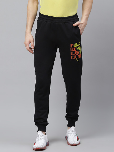 

Puma Men Black Graphic Print 12 Joggers