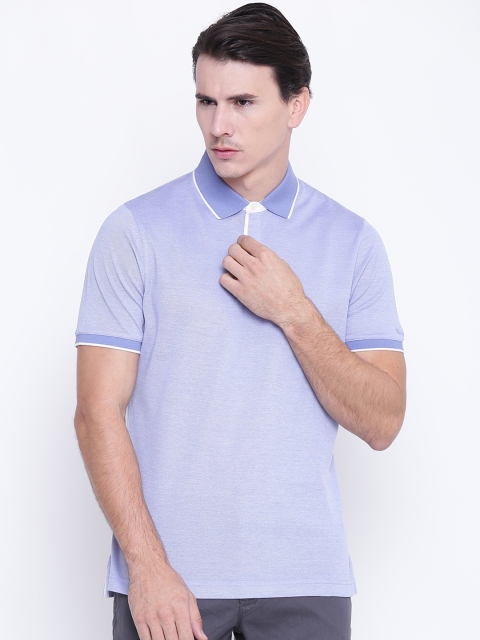 

Blackberrys Men Blue Solid Polo Collar T-shirt