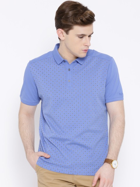 

Blackberrys Blue Printed Polo T-shirt
