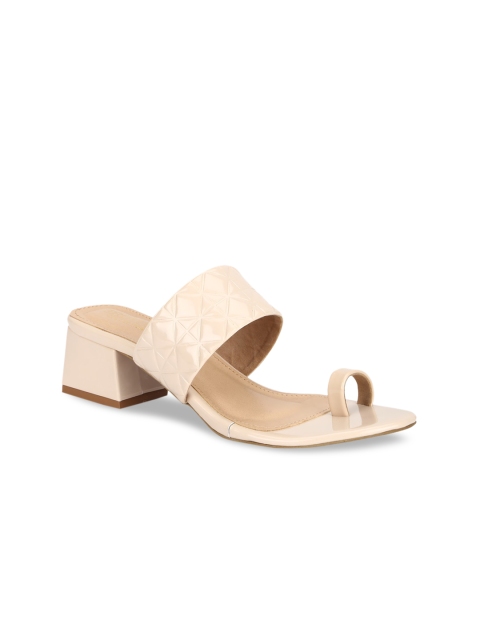 

Truffle Collection Women Cream-Coloured Textured Sandals
