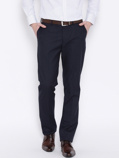 

Blackberrys Navy Sharp Fit Formal Trousers, Navy blue
