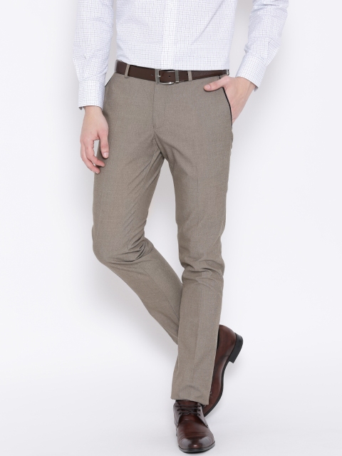 

Blackberrys Brown Sharp Fit Formal Trousers