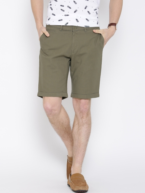 

Blackberrys Olive Green Sharp Fit Shorts