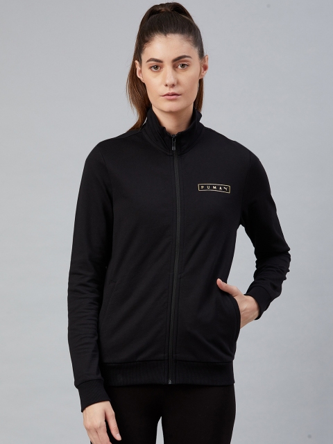 

Puma Women Black Solid Track FZ 4 Sweatshirt