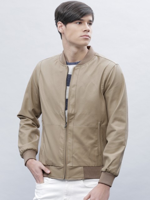 

ether Beige Bomber Jacket