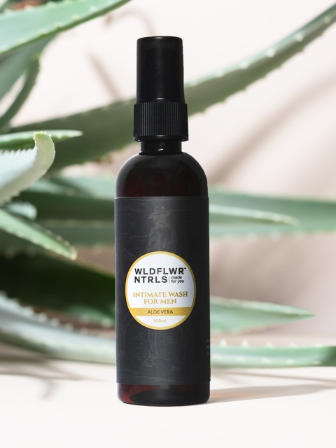 

Wildflower Naturals Men Set of 2 Intimate Wash Infused with Aloe Vera, Black