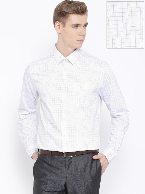 

Blackberrys Off-White Checked Smart Fit Formal Shirt