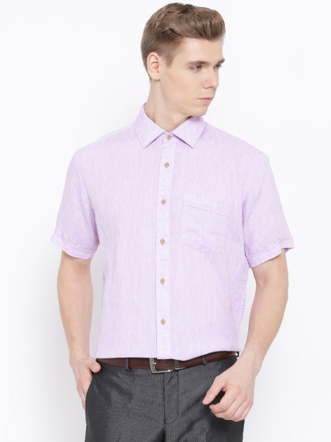 

Blackberrys Lavender Linen Slim Fit Semiformal Shirt