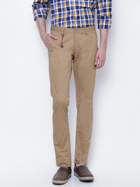 

Blackberrys Men Brown Solid Casual Trousers