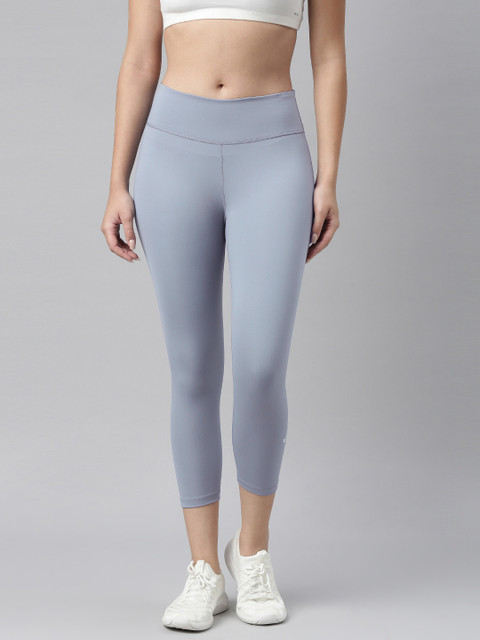 

Nike Women Blue Solid NK ONE DF MR CRP Skinny Fit Capris
