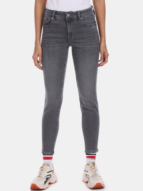 

GAP Women Grey Regular Fit Mid-Rise Clean Look Stretchable Jeans