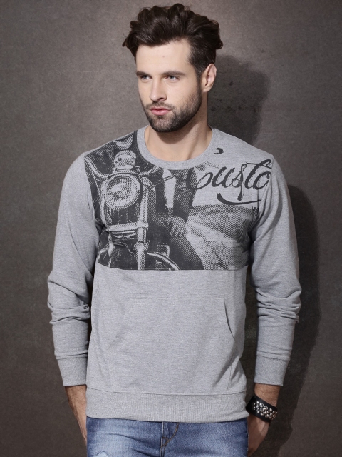 

Roadster Grey Printed Sweatshirt