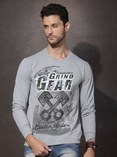 

Roadster Grey Printed Sweatshirt