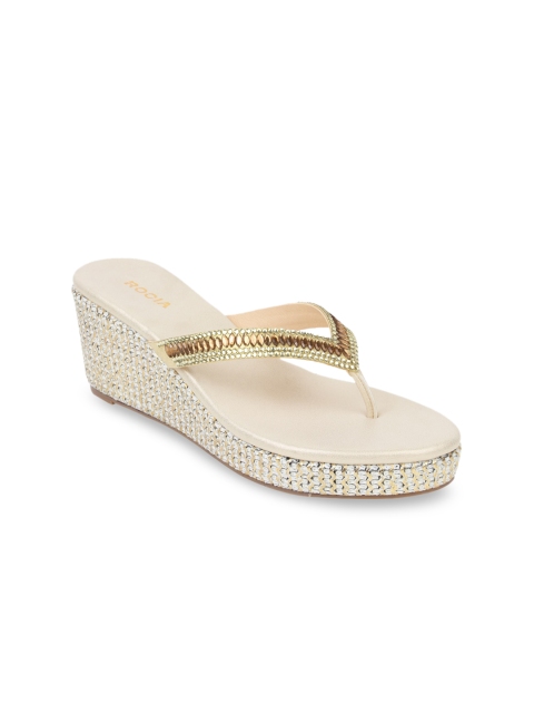 

Rocia Women Gold-Toned Embellished Sandals