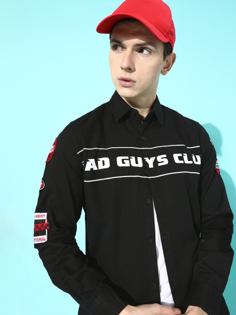 

Kook N Keech Men Black Typography Quirky Printed Shirt
