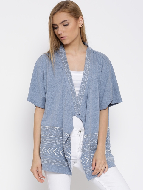 

Vero Moda Blue Embroidered Shrug