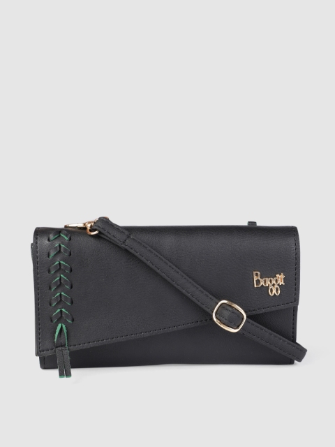 

Baggit Women Black Solid Two Fold Wallet