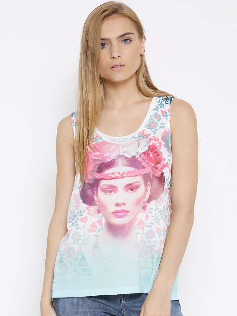 

Vero Moda White Polyester Printed Top