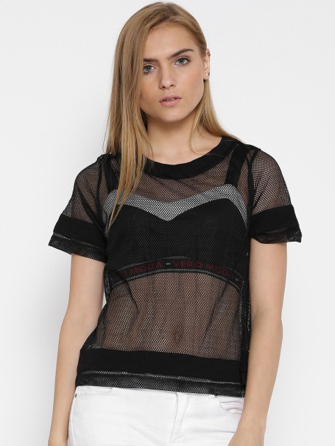 

Vero Moda Black Mesh Top