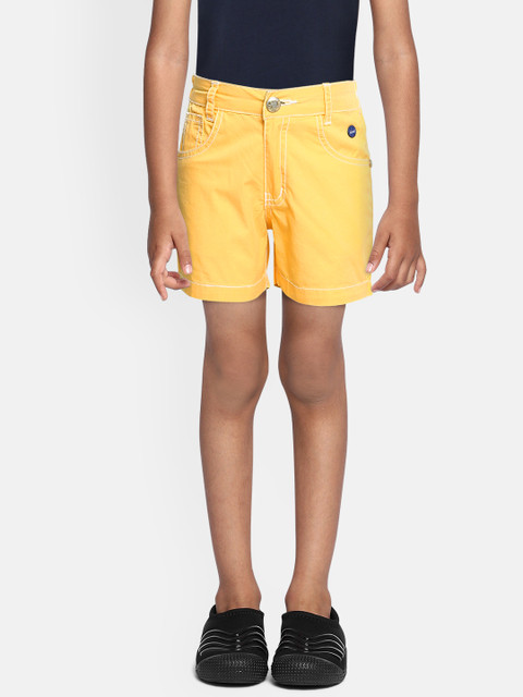 

Actuel Boys Yellow Solid Regular Fit Regular Shorts