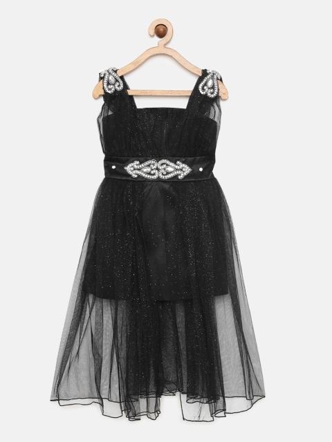 

Actuel Girls Black Solid Gown Dress