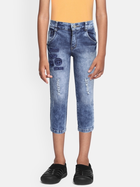

Actuel Boys Blue Regular Fit Mid-Rise Mildly Distressed Pure Cotton Jeans