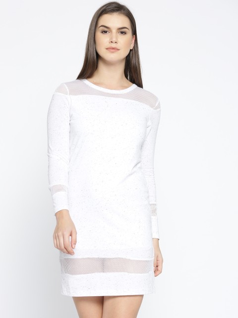 

Vero Moda White Mesh Detail Sheath Dress