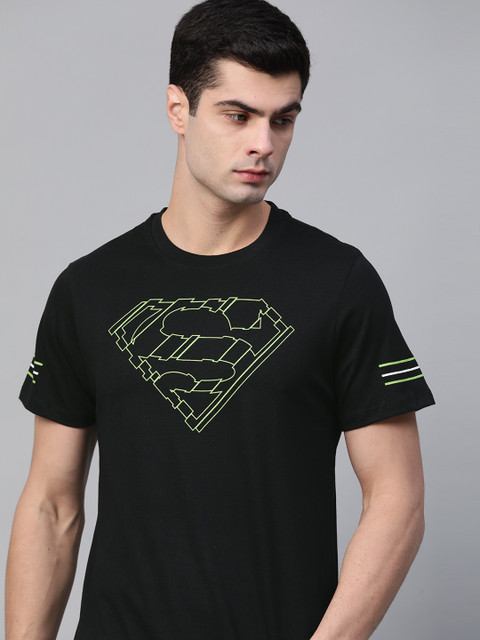 

Kook N Keech Superman Men Black Printed Cotton T-shirt