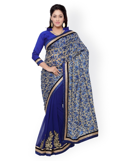 

Saree mall Saree Blue Brasso & Dupion Saree