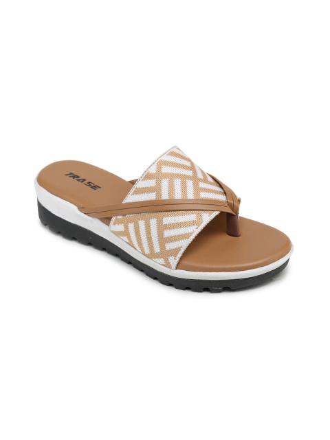 

TRASE Women Beige Printed Sandals
