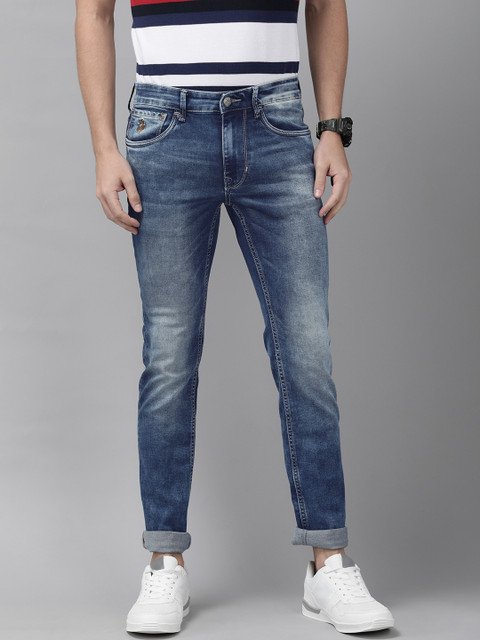 

U.S. Polo Assn. Denim Co. Men Blue Skinny Fit Mid-Rise Clean Look Jeans