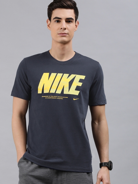

Nike Men Navy Blue Printed Round Neck T-shirt