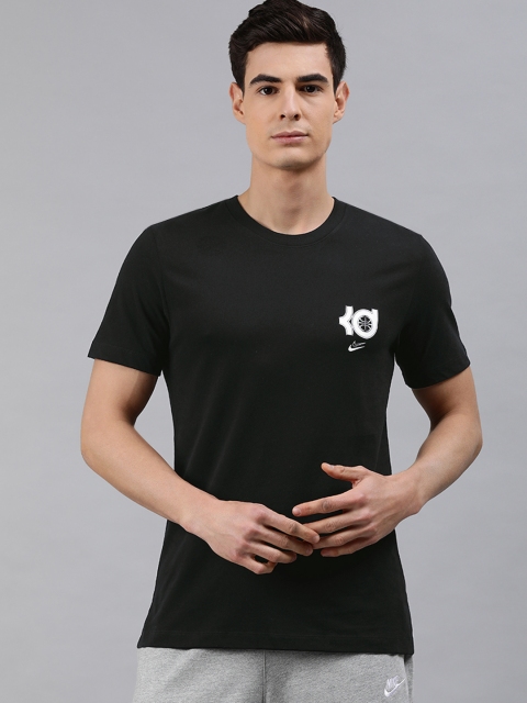 

Nike Men Black Printed Round Neck T-shirt