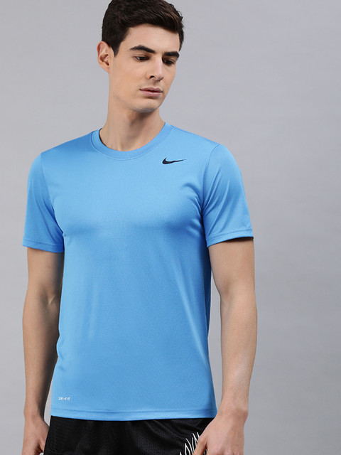

Nike Men Blue Solid Dri-Fit Round Neck T-shirt