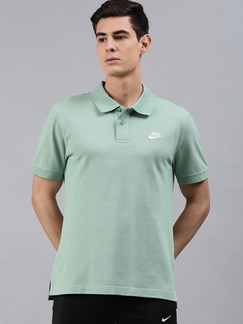 

Nike Men Sea Green NSW SPE POLO MATCHUP PQ Solid Polo Collar T-shirt