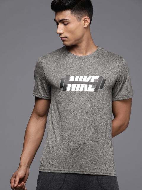 

Nike Men Grey Printed Round Neck T-shirt