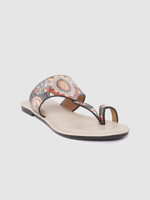 

Anouk Women Multicoloured Printed Ethnic One Toe Flats, Multi