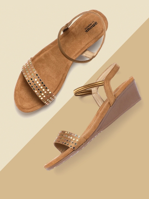 

Anouk Brown Embellished Wedges