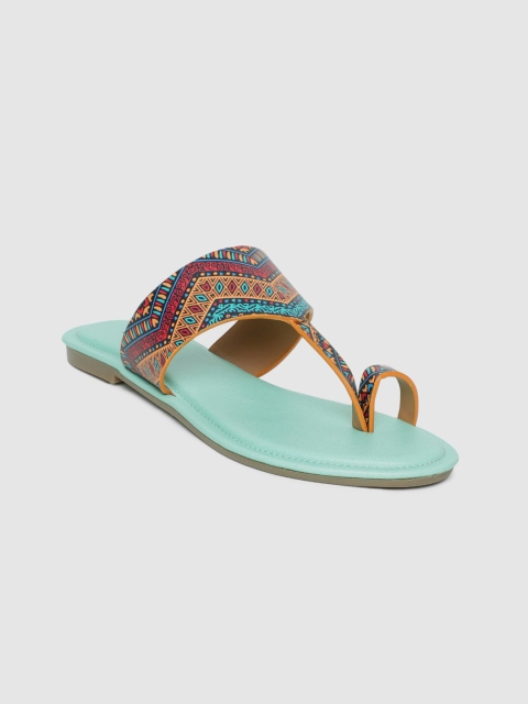 

Anouk Women Multicoloured Printed Ethnic One Toe Flats, Multi