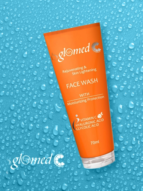 

glomed C Unisex Pack of 3 Skin Lightening Face Wash 210 ml, Orange