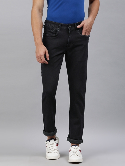 

Louis Philippe Jeans Men Navy Blue Matt Slim Fit Low-Rise Clean Look Stretchable Jeans
